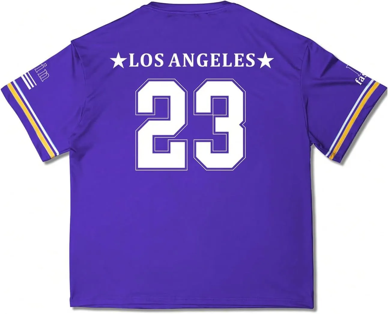 Floerns Men's Jersey Letter Print Graphic Oversized T Shirt Short Sleeve Crewneck Casual Football Jersey Shirts
