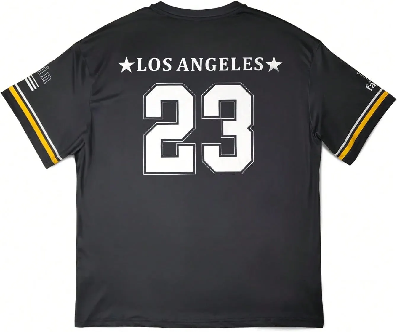 Floerns Men's Jersey Letter Print Graphic Oversized T Shirt Short Sleeve Crewneck Casual Football Jersey Shirts
