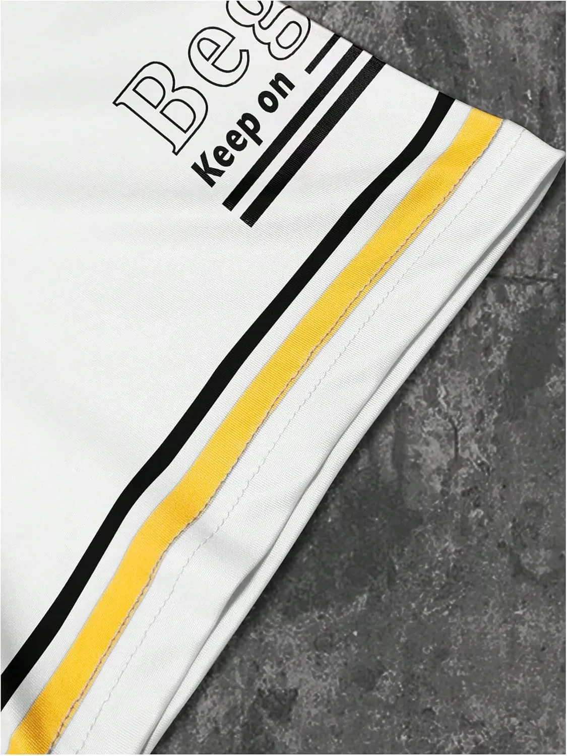 Floerns Men's Jersey Letter Print Graphic Oversized T Shirt Short Sleeve Crewneck Casual Football Jersey Shirts