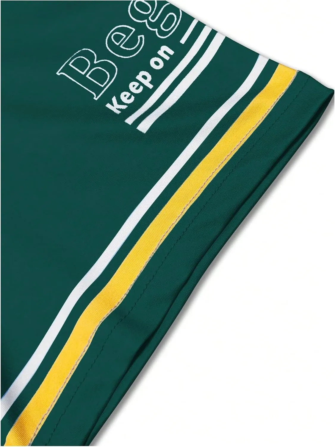 Floerns Men's Jersey Letter Print Graphic Oversized T Shirt Short Sleeve Crewneck Casual Football Jersey Shirts