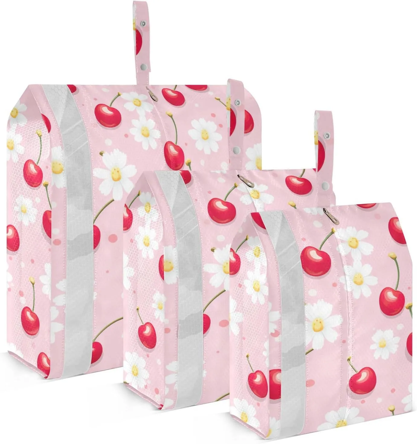 Flower Cherry Packing Cubes for Travel 3 Set Packing Cubes Compression Luggage Cubes for Travel