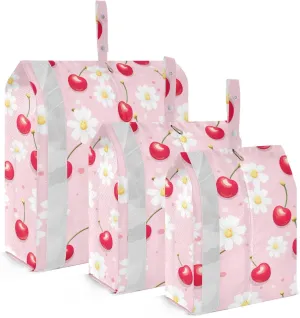 Flower Cherry Packing Cubes for Travel 3 Set Packing Cubes Compression Luggage Cubes for Travel