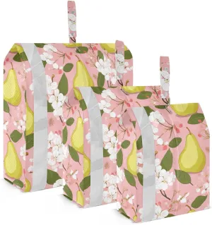 Flowers Pears Packing Cubes for Travel 3 Set Large Packing Cubes Luggage Organizer Bags for Suitcase
