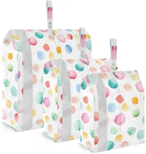 Funny Polka Dot Colorful Packing Cubes for Travel 3 Set Travel Bags Organizer Luggage Organizers for Packing Compression