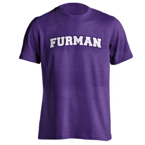 Furman University FU Paladins Arched Text School Name Short Sleeve T-shirt Tee