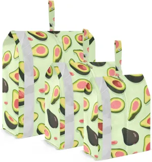 Green Avocado Fruit Packing Cubes for Travel 3 Set Packing Cubes Large Suitcase Organizer for Carry On