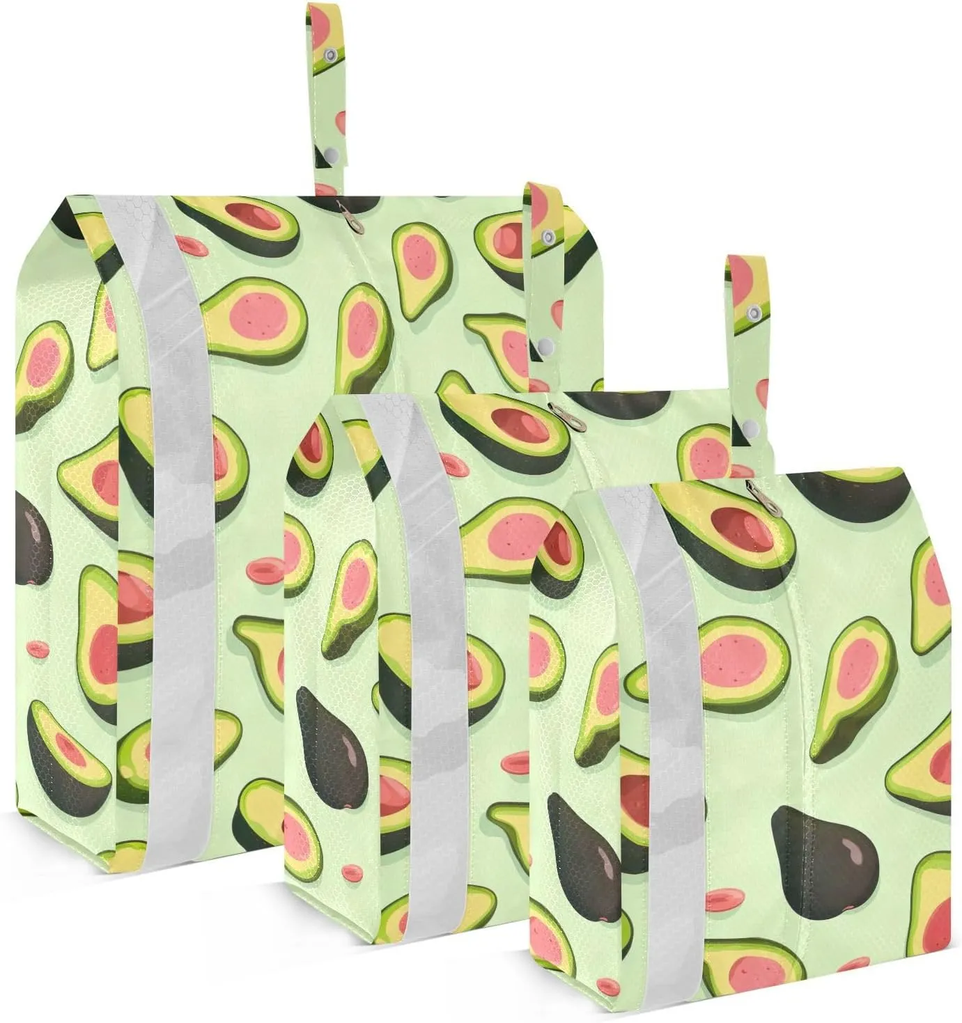 Green Avocado Fruit Packing Cubes for Travel 3 Set Packing Cubes Large Suitcase Organizer for Carry On