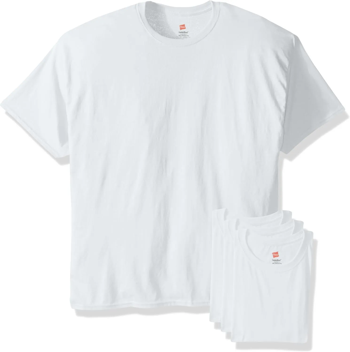 Hanes Men's Ecosmart T-Shirt (Pack of 4), White, XXX-Large