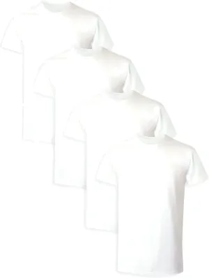 Hanes Mens Ultimate Big White Undershirt 4-Pack, 4XB, White