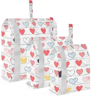 Heart Red Packing Cubes for Travel 3 Set Luggage Packing Cubes Luggage Cubes for Suitcases