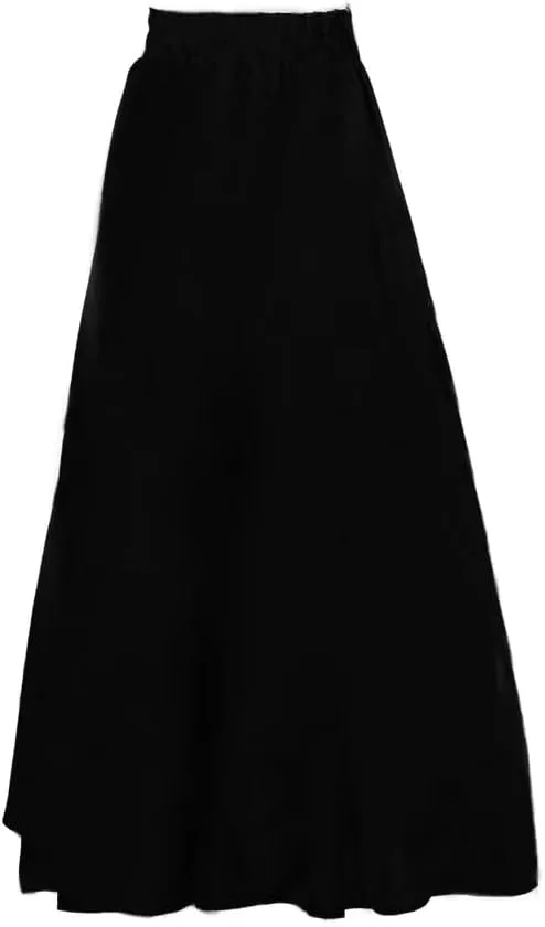 HS-LK Women Stretchy High Waisted A-line Swing Skirt Camo Print Pleated Flared Maxi Skirt