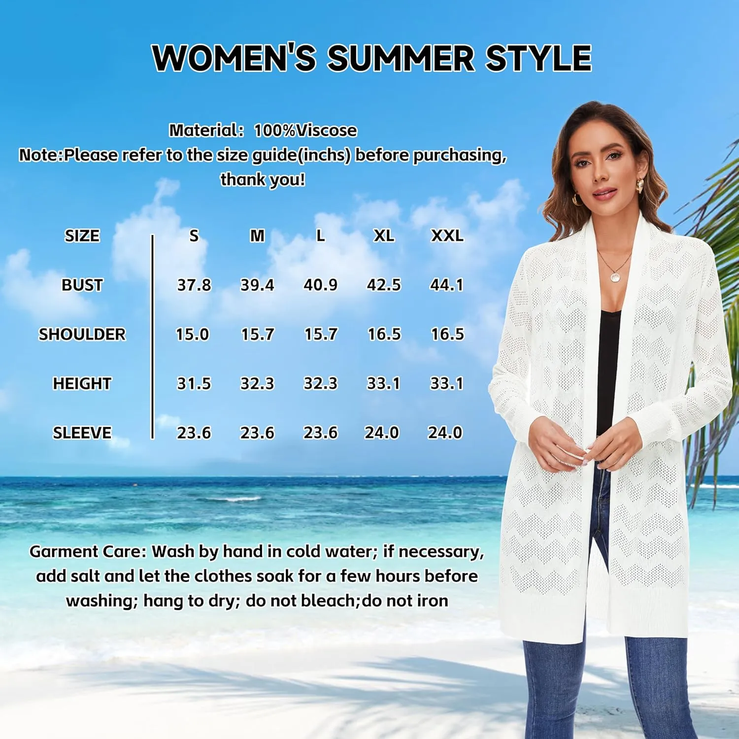 Huuloo Women's Open Front Long Shawl Cardigan Sweater with Pockets