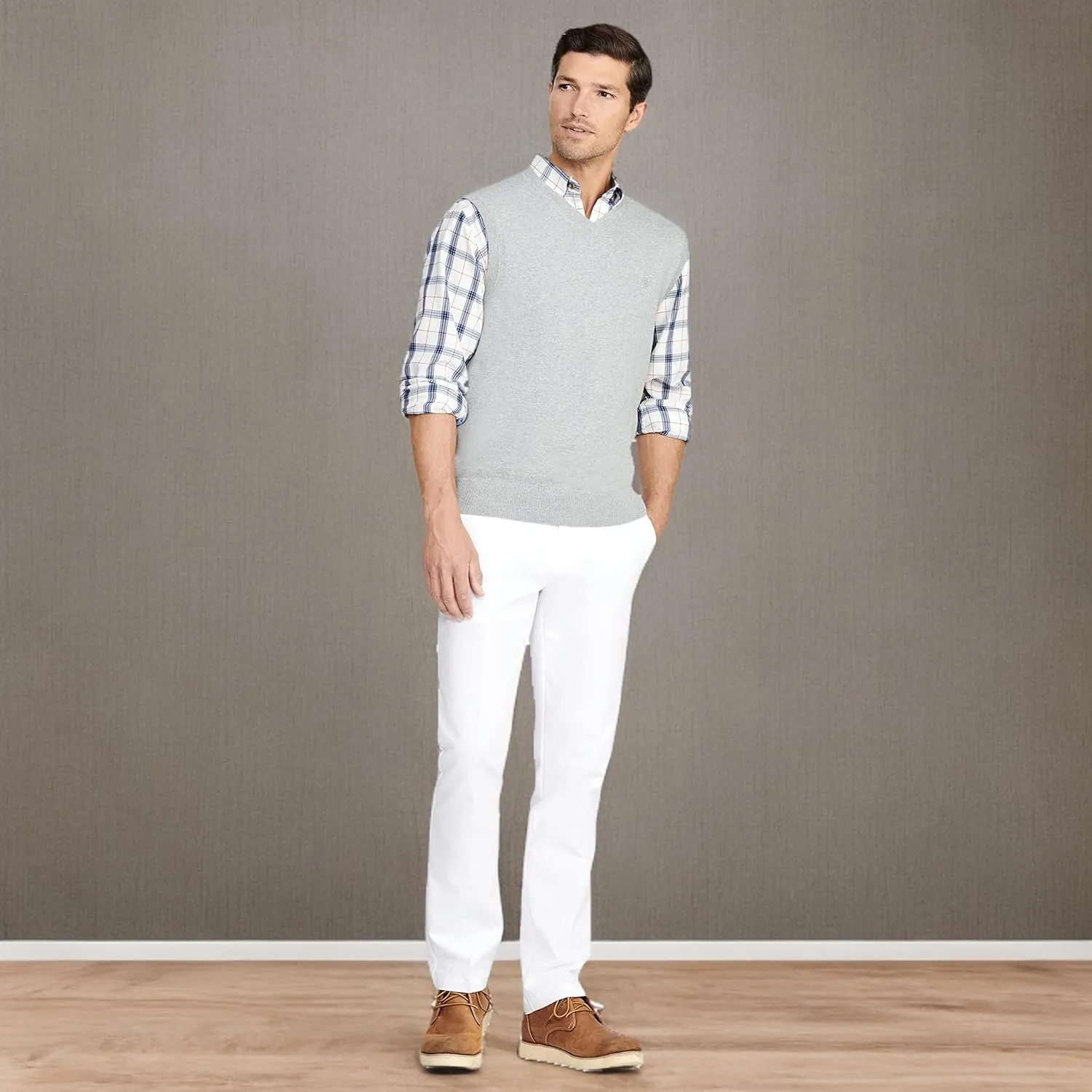 IZOD Men's Big and Tall Premium Essentials V-Neck Sweater Vest