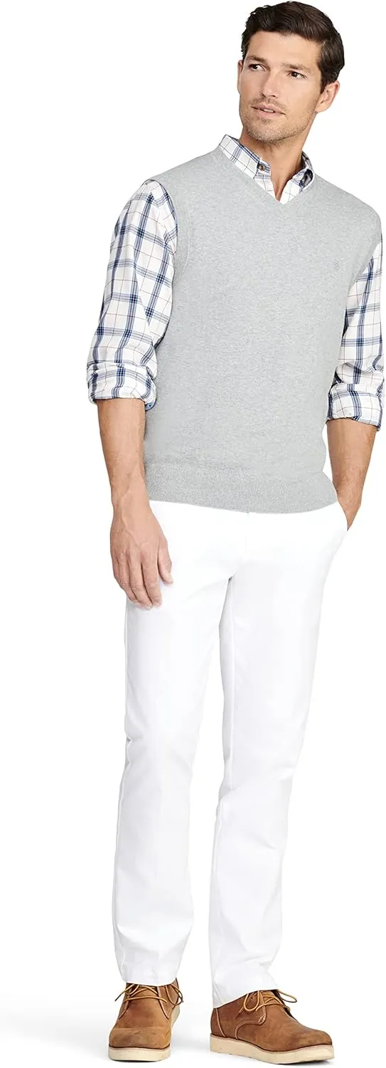 IZOD Men's Big and Tall Premium Essentials V-Neck Sweater Vest
