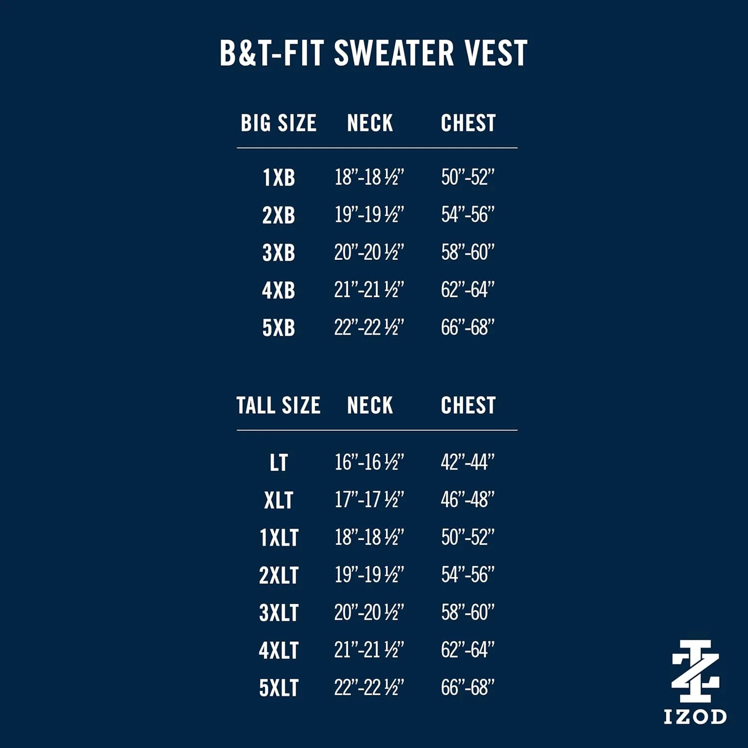 IZOD Men's Big and Tall Premium Essentials V-Neck Sweater Vest