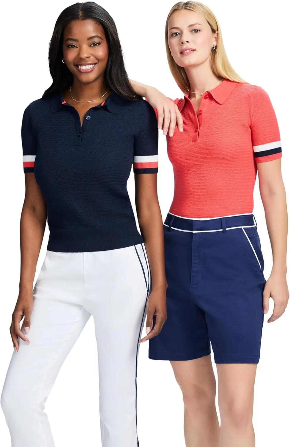 IZOD Women's Short Sleeve Sweater Performance Stretch Golf Collared Polo