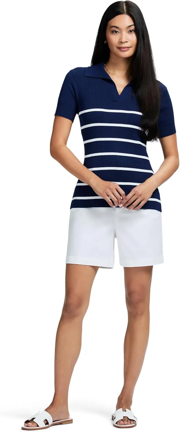 IZOD Women's Short Sleeve Sweater Performance Stretch Golf Collared Polo