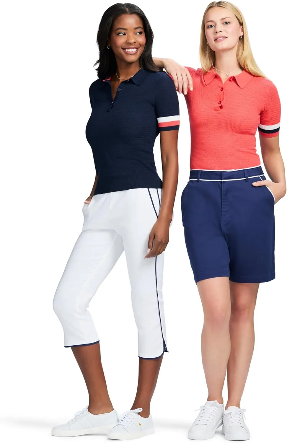 IZOD Women's Short Sleeve Sweater Performance Stretch Golf Collared Polo