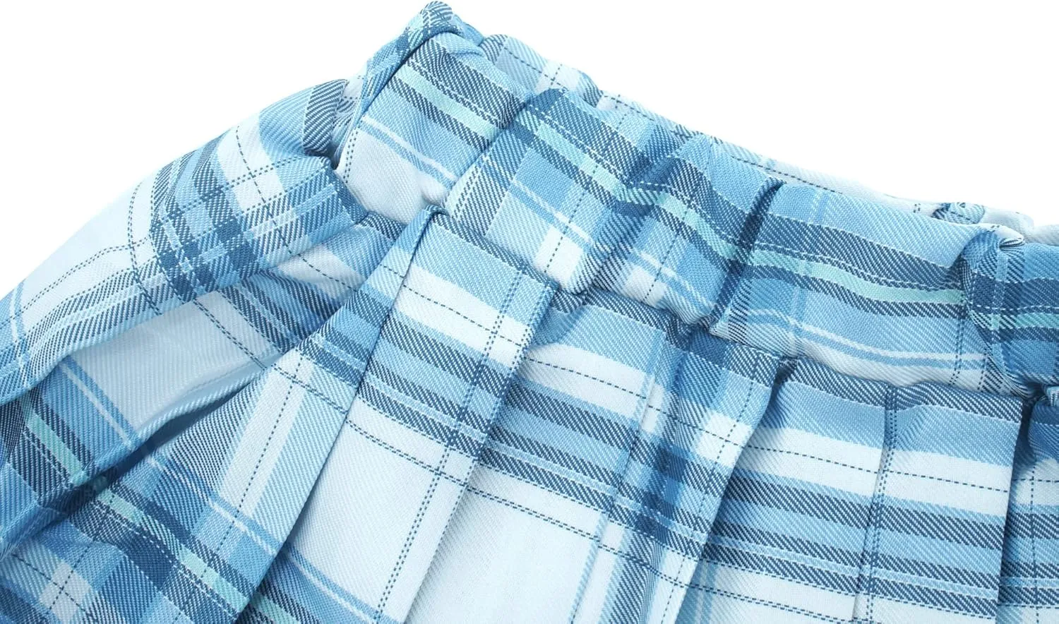 Kids Girls Pleated Plaid Skirt with Inner Shorts Elastic High Waist School Uniform Mini JK Skorts