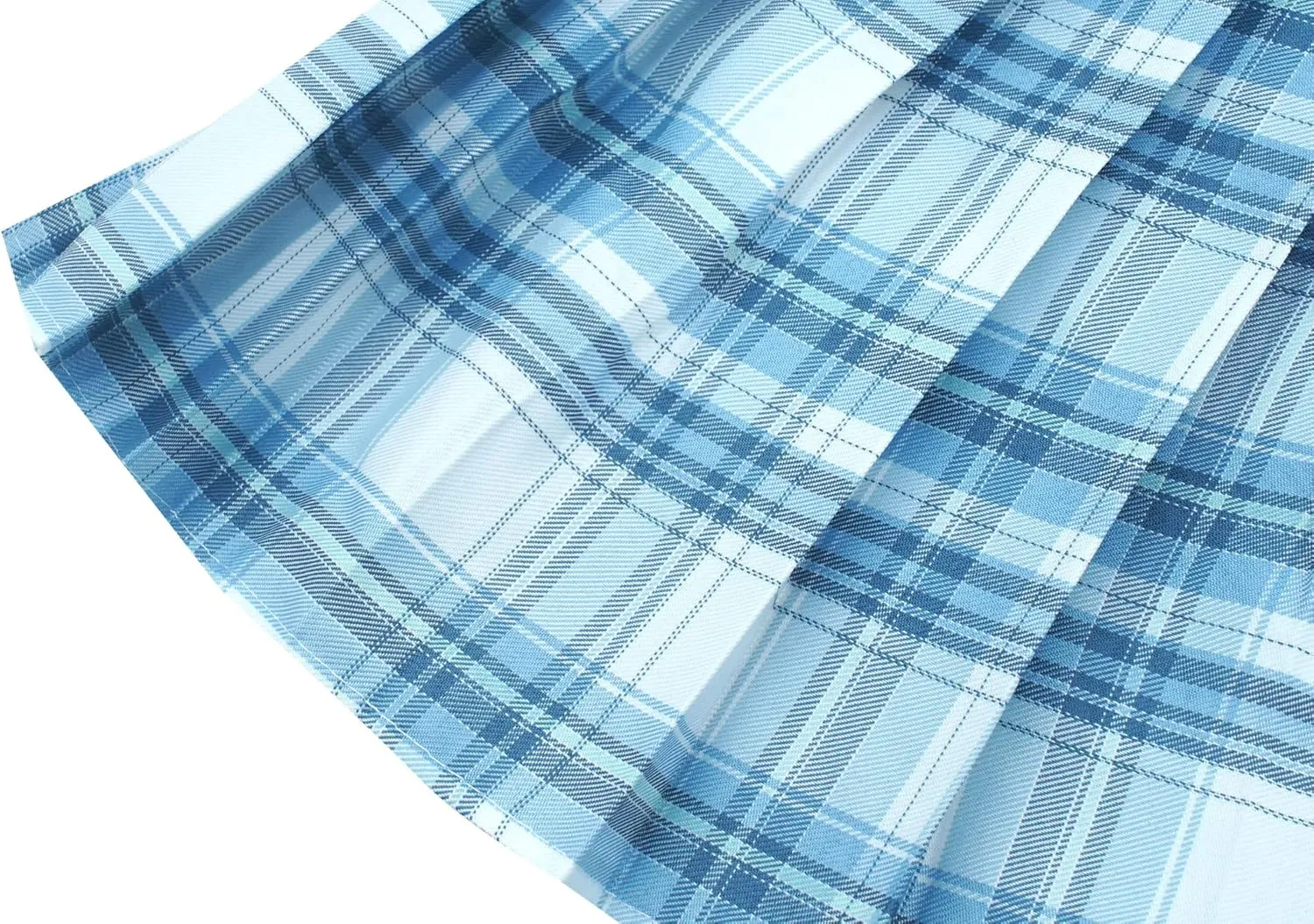 Kids Girls Pleated Plaid Skirt with Inner Shorts Elastic High Waist School Uniform Mini JK Skorts