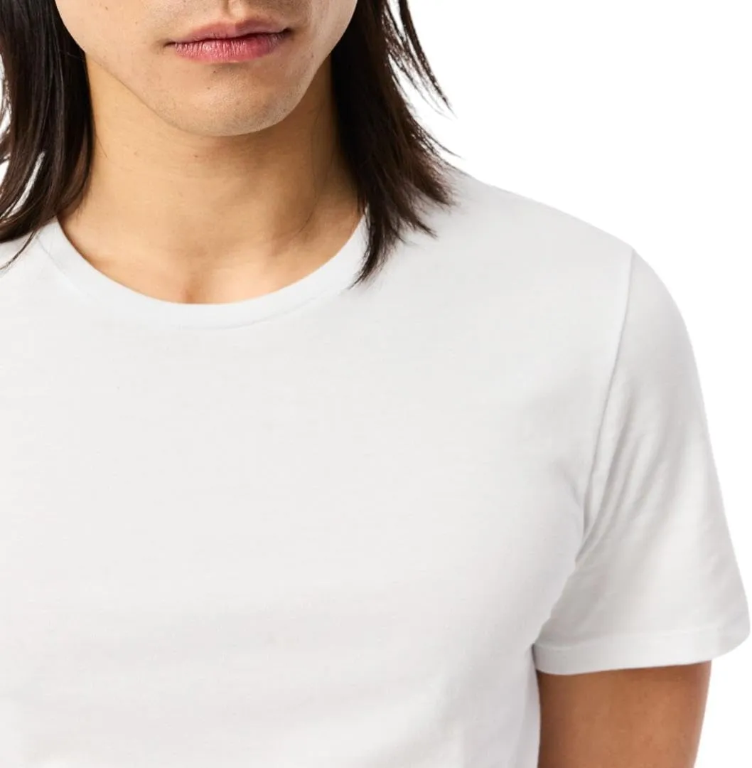 Lacoste Men's 100% Cotton Slim Fit Crew Neck Undershirt, 3-Pack