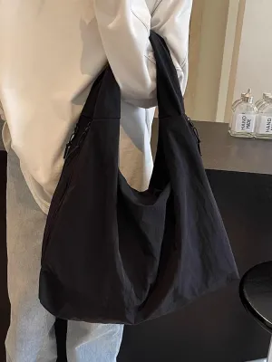 Large Capacity Work Tote Bag for Women Slouchy Nylon Hobo Shoulder Bag