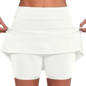 lcyhony Tennis Skirts for Women Trendy Plus Size Skort Pockets High Waist Tummy Control Athletic Skirt with Skorts Underneath