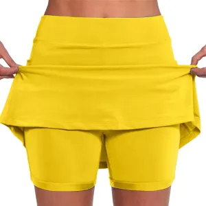 lcyhony Tennis Skirts for Women Trendy Plus Size Skort Pockets High Waist Tummy Control Athletic Skirt with Skorts Underneath