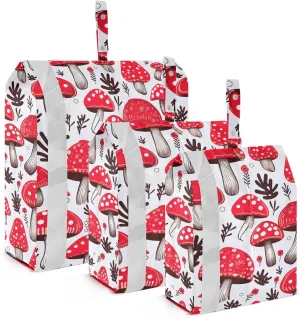 Leave Mushroom Packing Cubes for Travel 3 Set Packing Compression Cubes Luggage Bags Organizer for Vacation Clothes