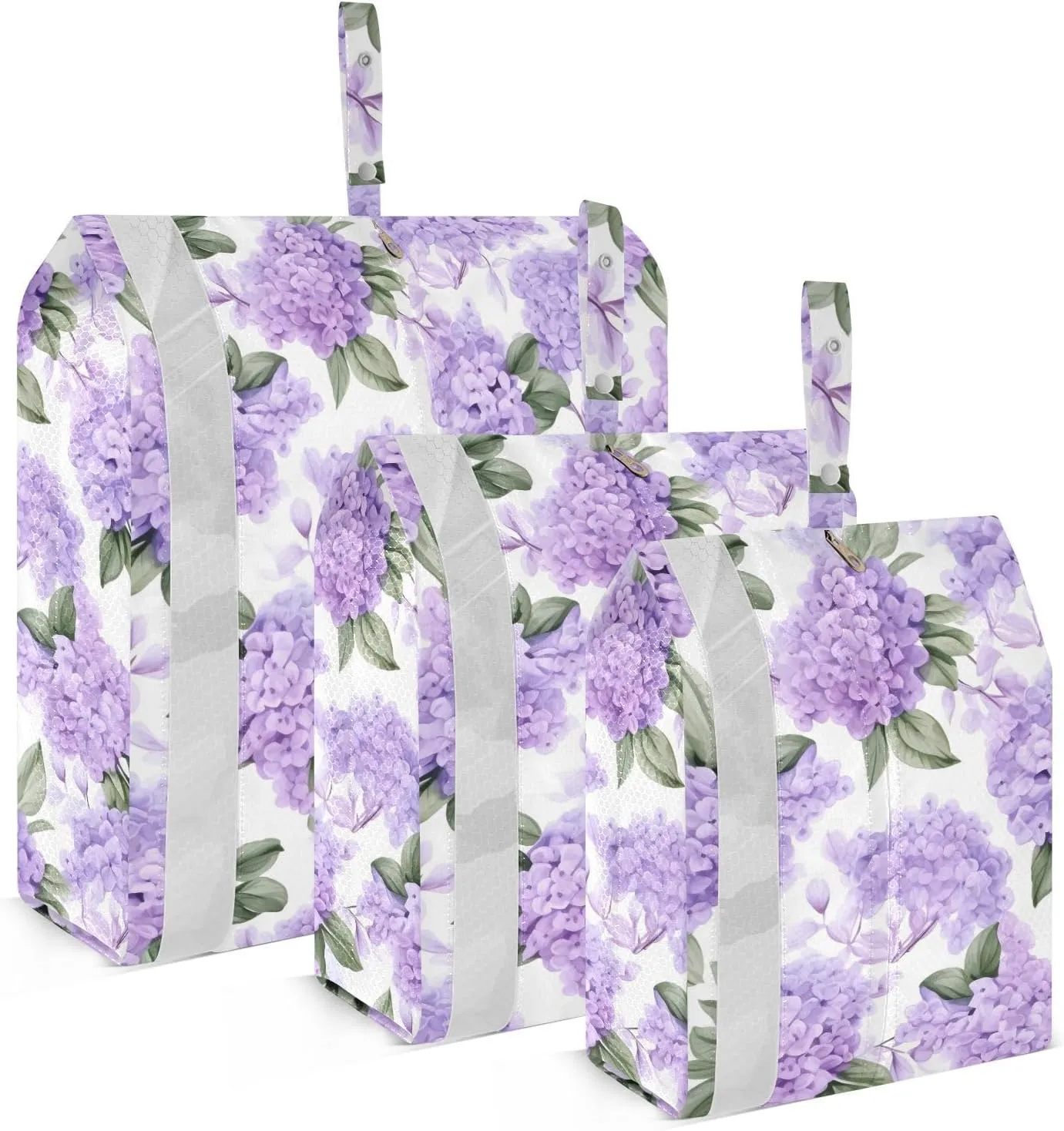 Lilacs Flowers Purple Packing Cubes for Travel 3 Set Compression Packing Cube Luggage Bags for Luggage