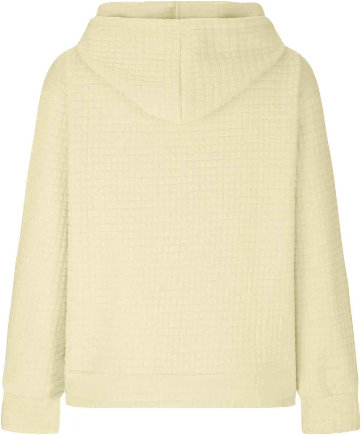 LRMQS Hoodies for Women Trendy Fall Fashion 2024 Waffle Knit Drawstring Pullover Sweatshirts Loose Fit Casual Cute Clothes