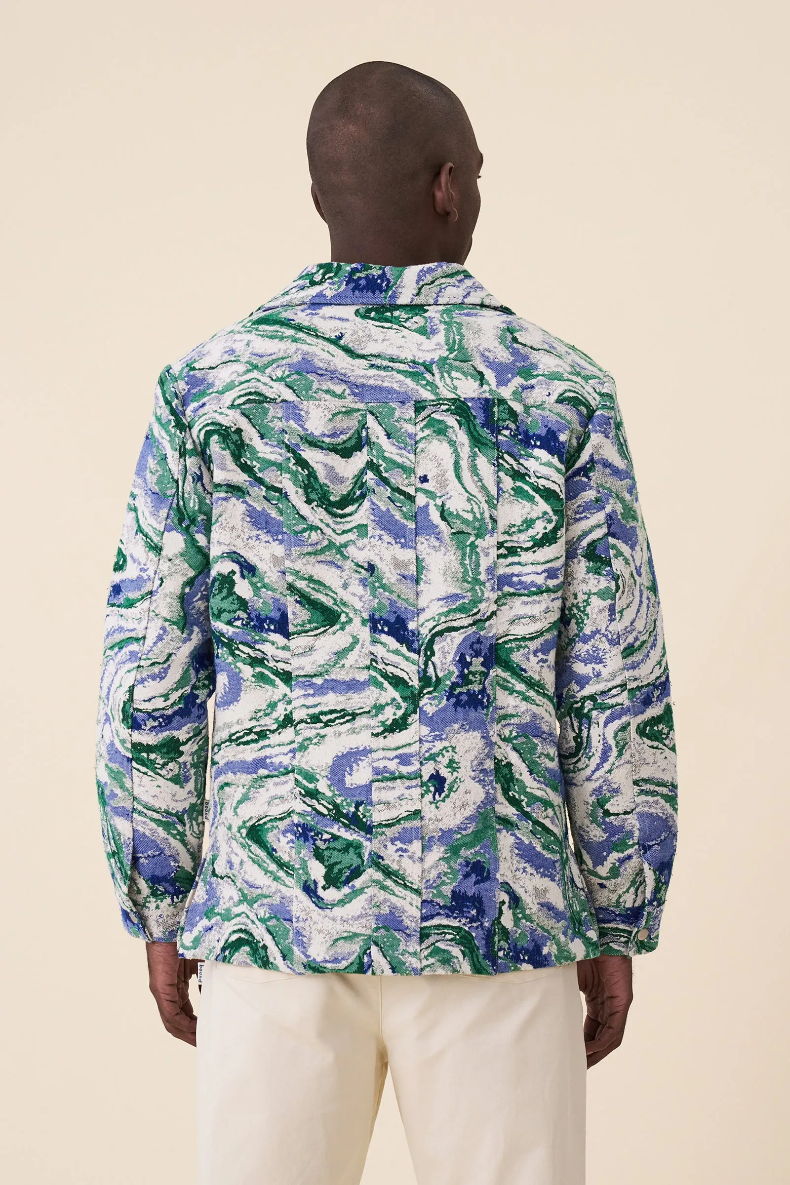 MARBLE PATTERNED RECYCLED JACKET