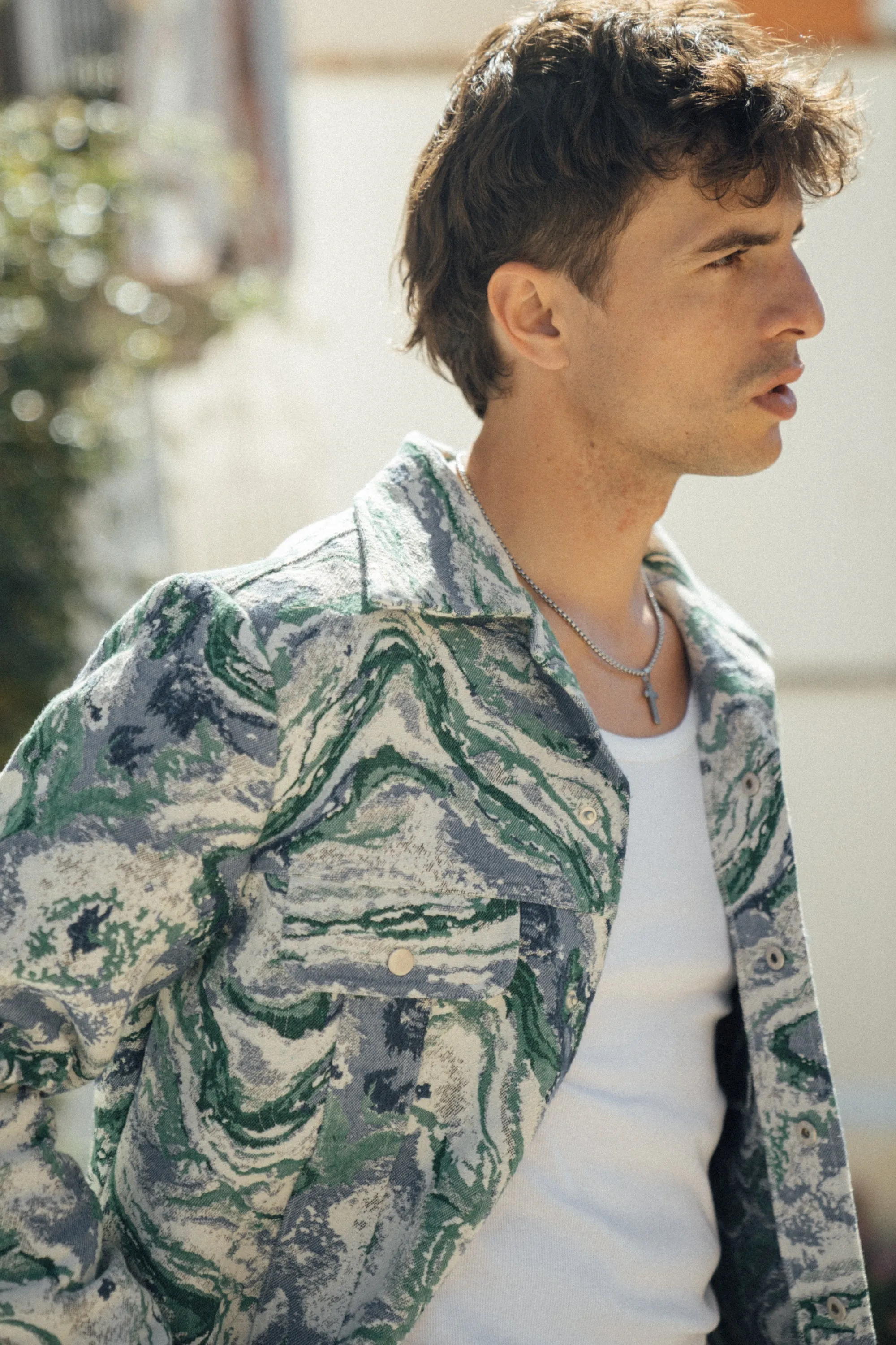 MARBLE PATTERNED RECYCLED JACKET