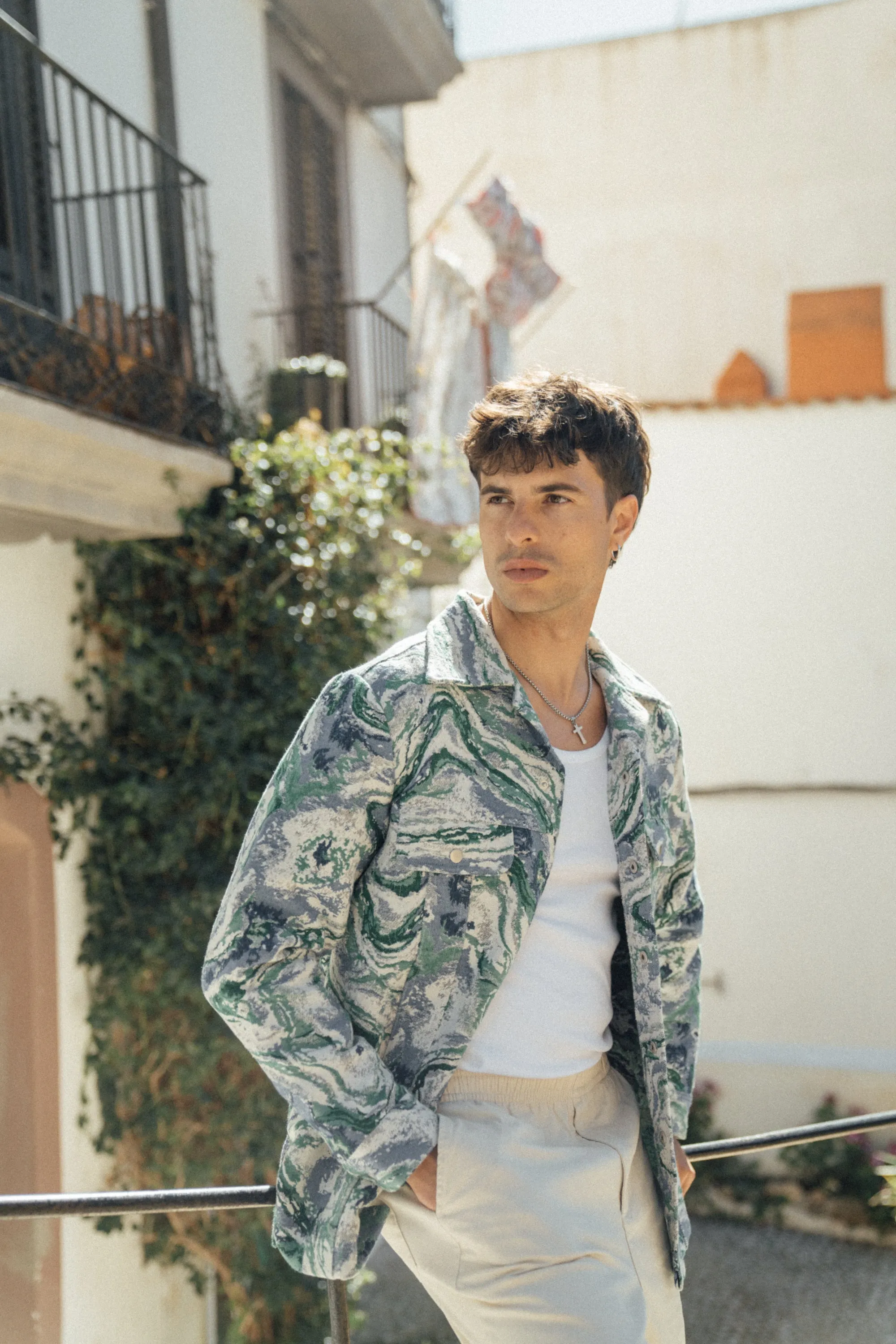 MARBLE PATTERNED RECYCLED JACKET
