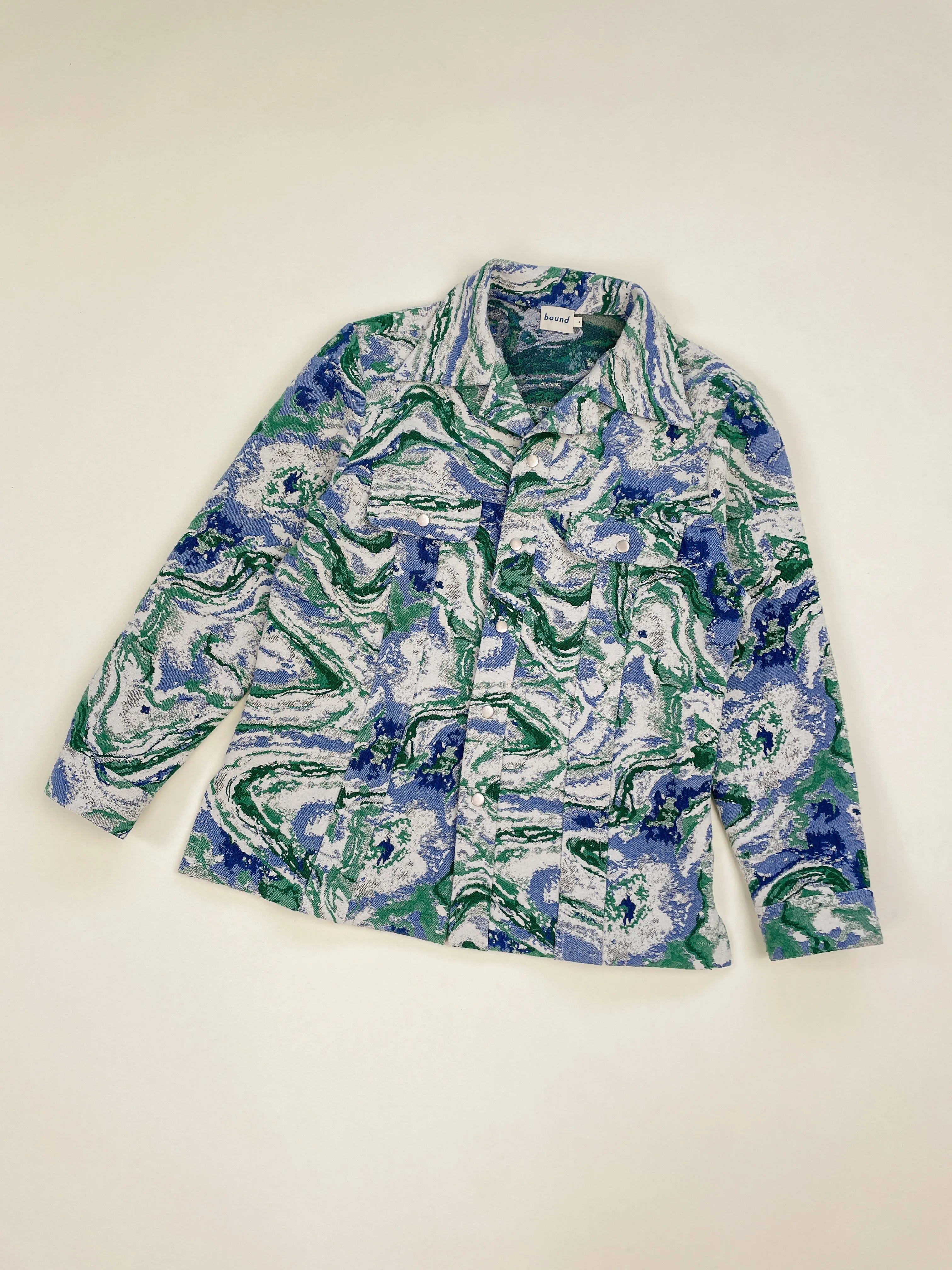 MARBLE PATTERNED RECYCLED JACKET