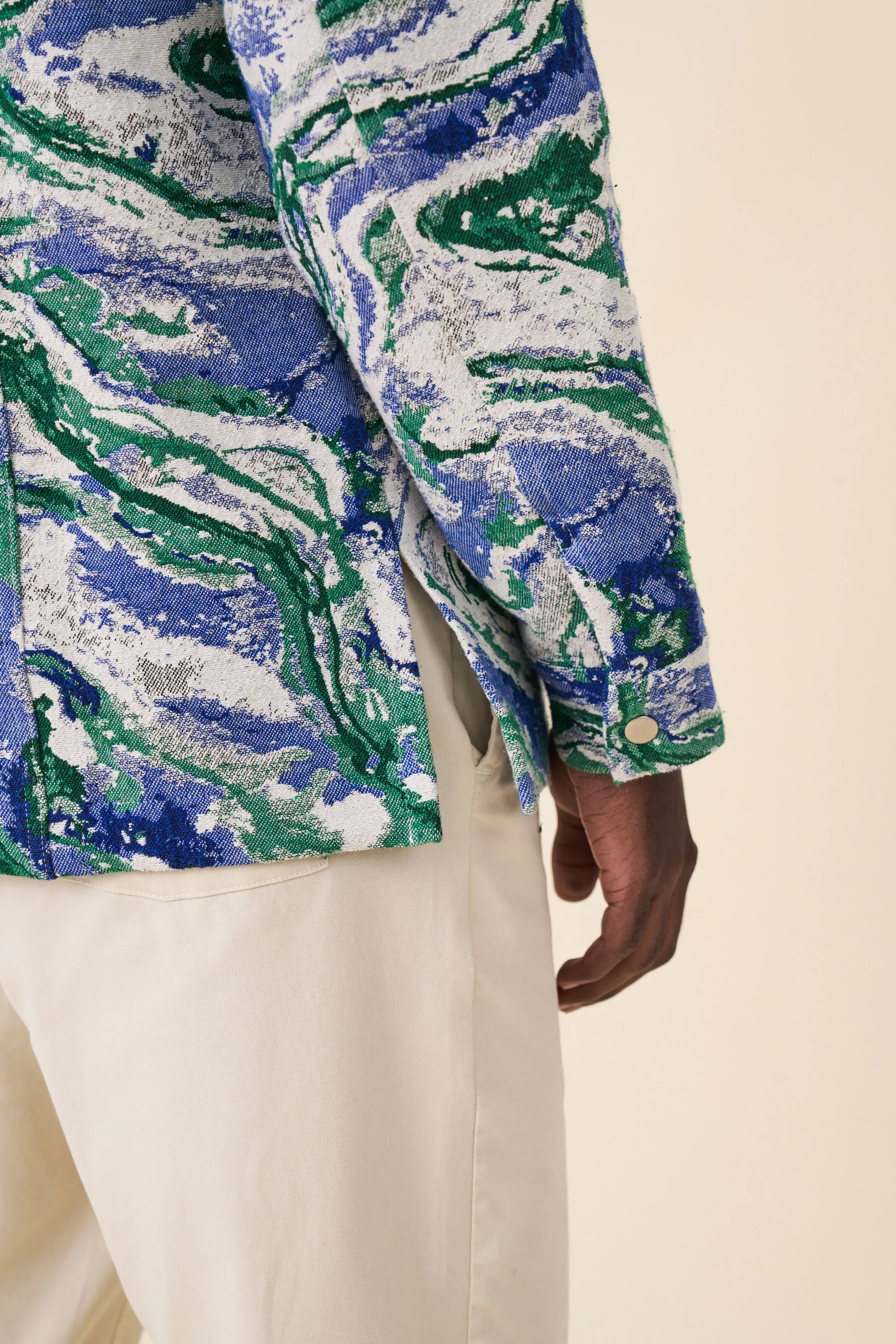 MARBLE PATTERNED RECYCLED JACKET