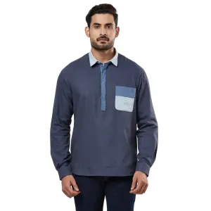 Men Blue Tailored Fit Cotton Shirts