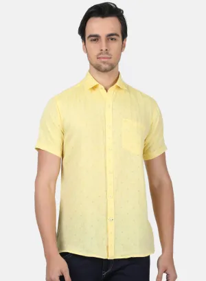 Men Yellow Printed Shirts