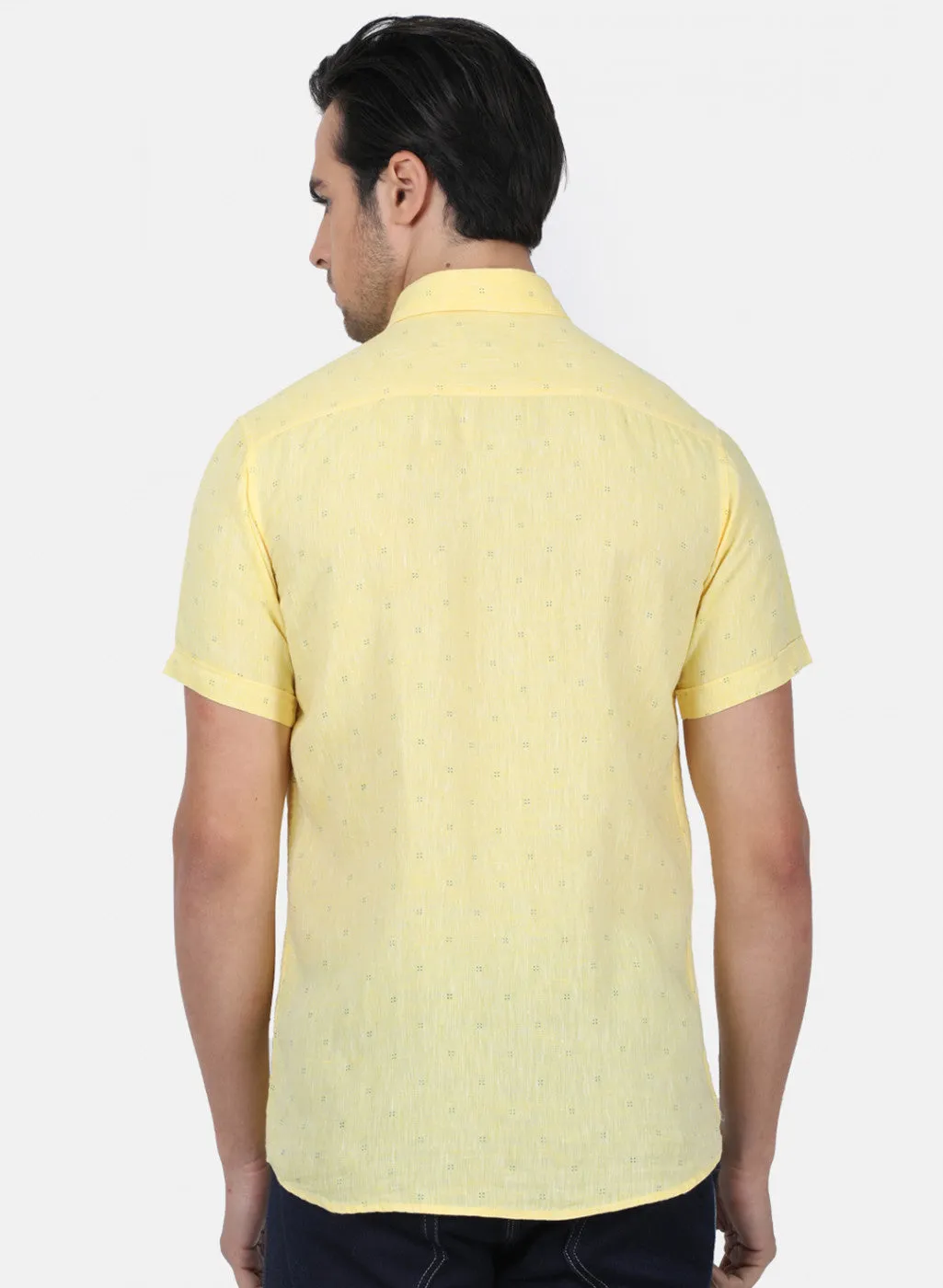 Men Yellow Printed Shirts