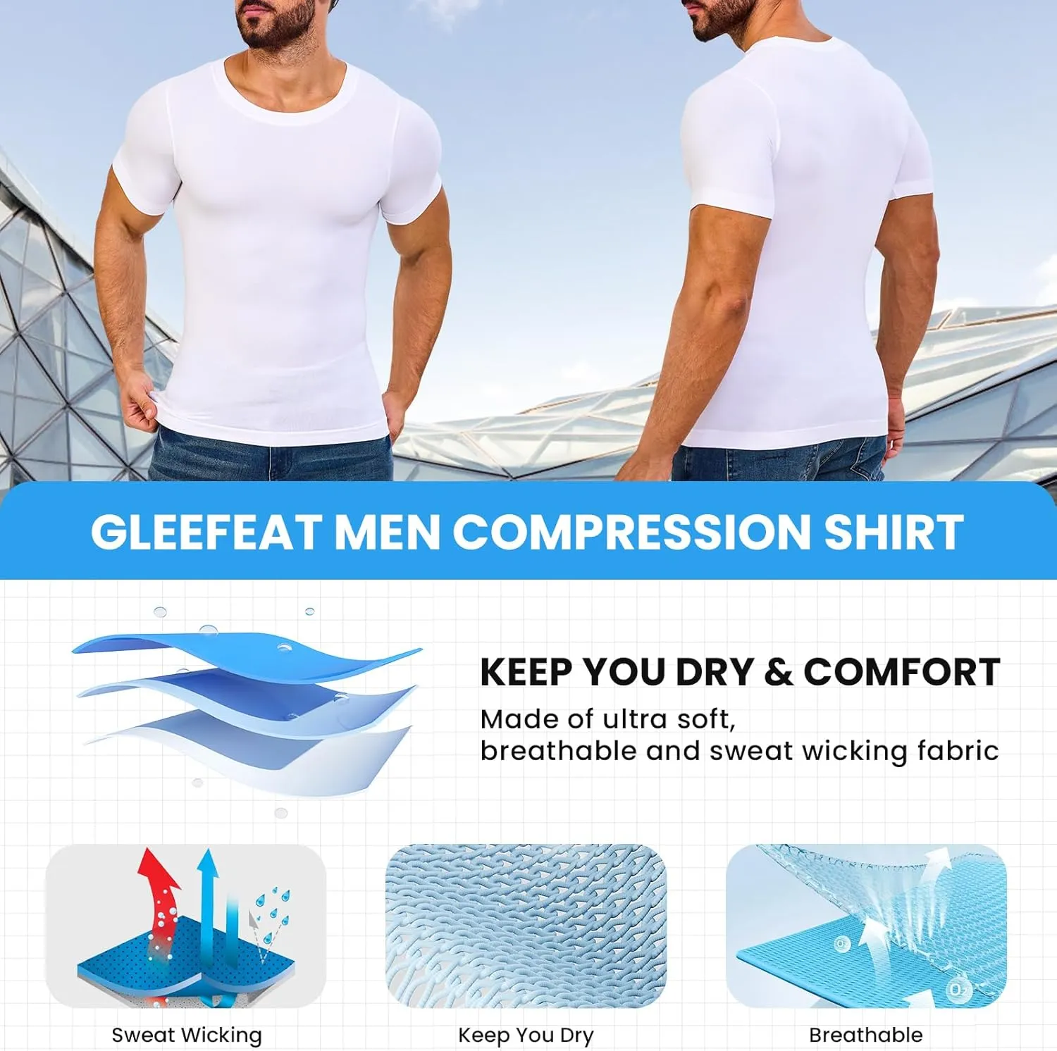 Mens Compression Shirt Body Shaper Slimming Undershirt Gynecomastia Abdomen Tummy Control Shapewear Tank Top Vest
