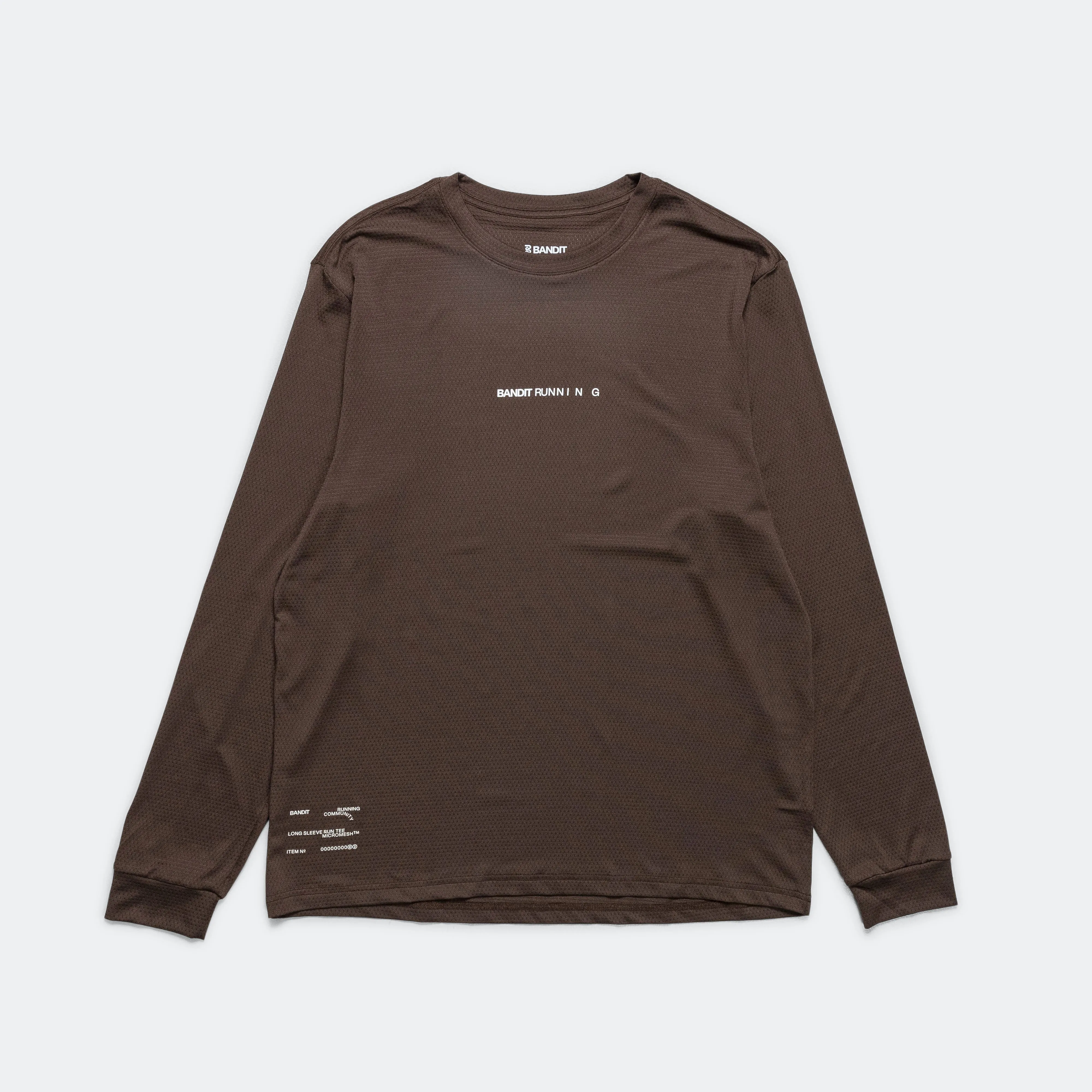 Mens Micromesh Performance Long Sleeve Tee - Umber