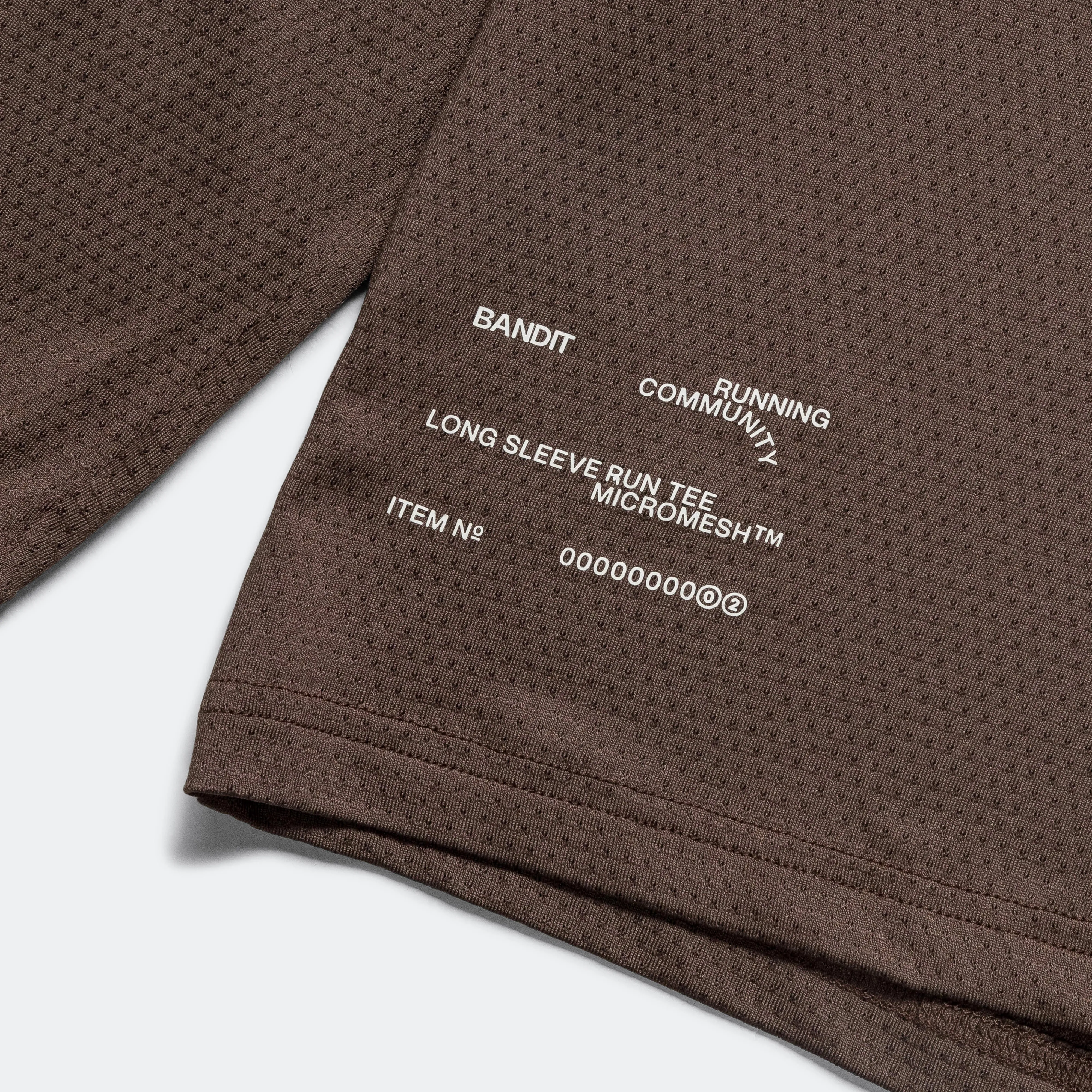 Mens Micromesh Performance Long Sleeve Tee - Umber