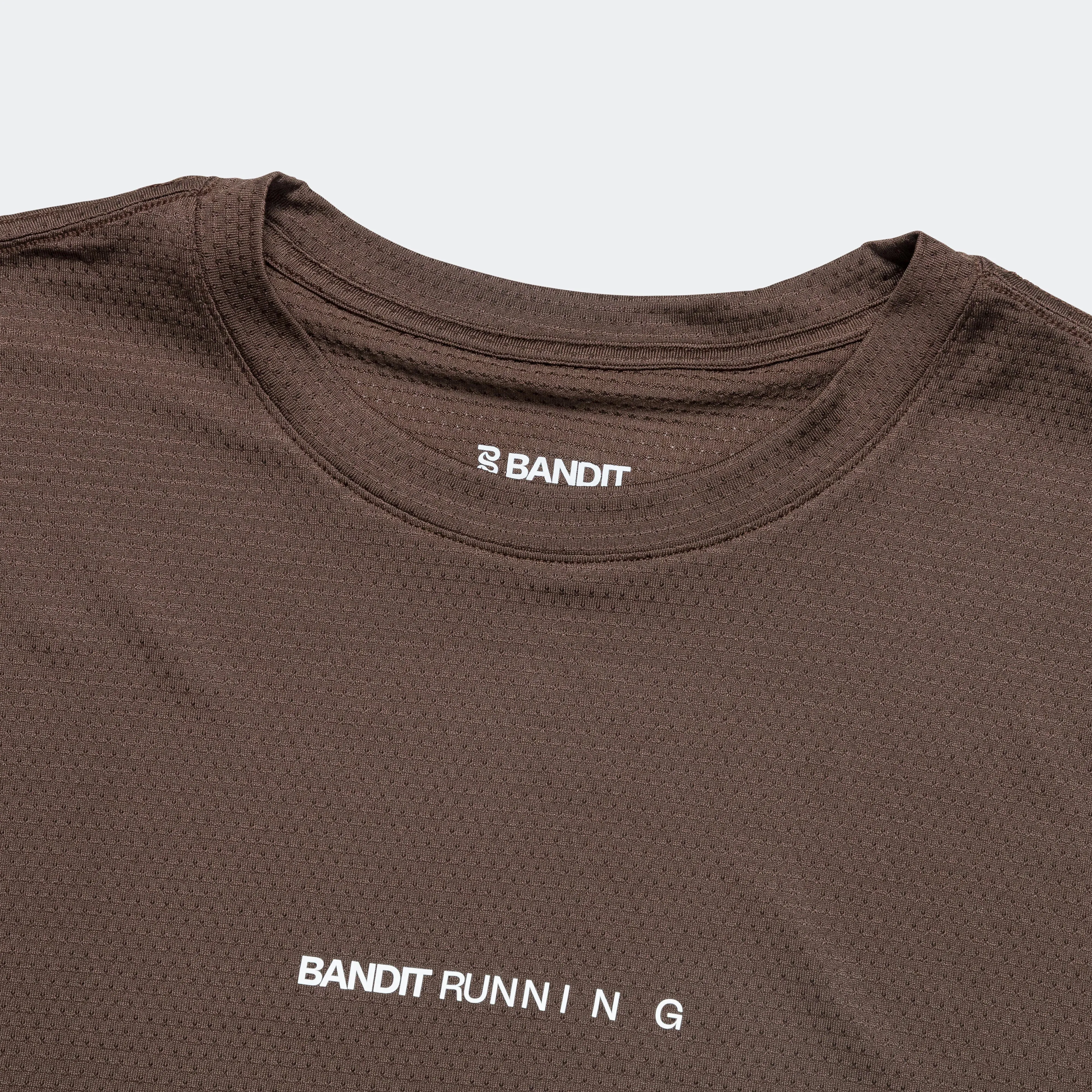 Mens Micromesh Performance Long Sleeve Tee - Umber