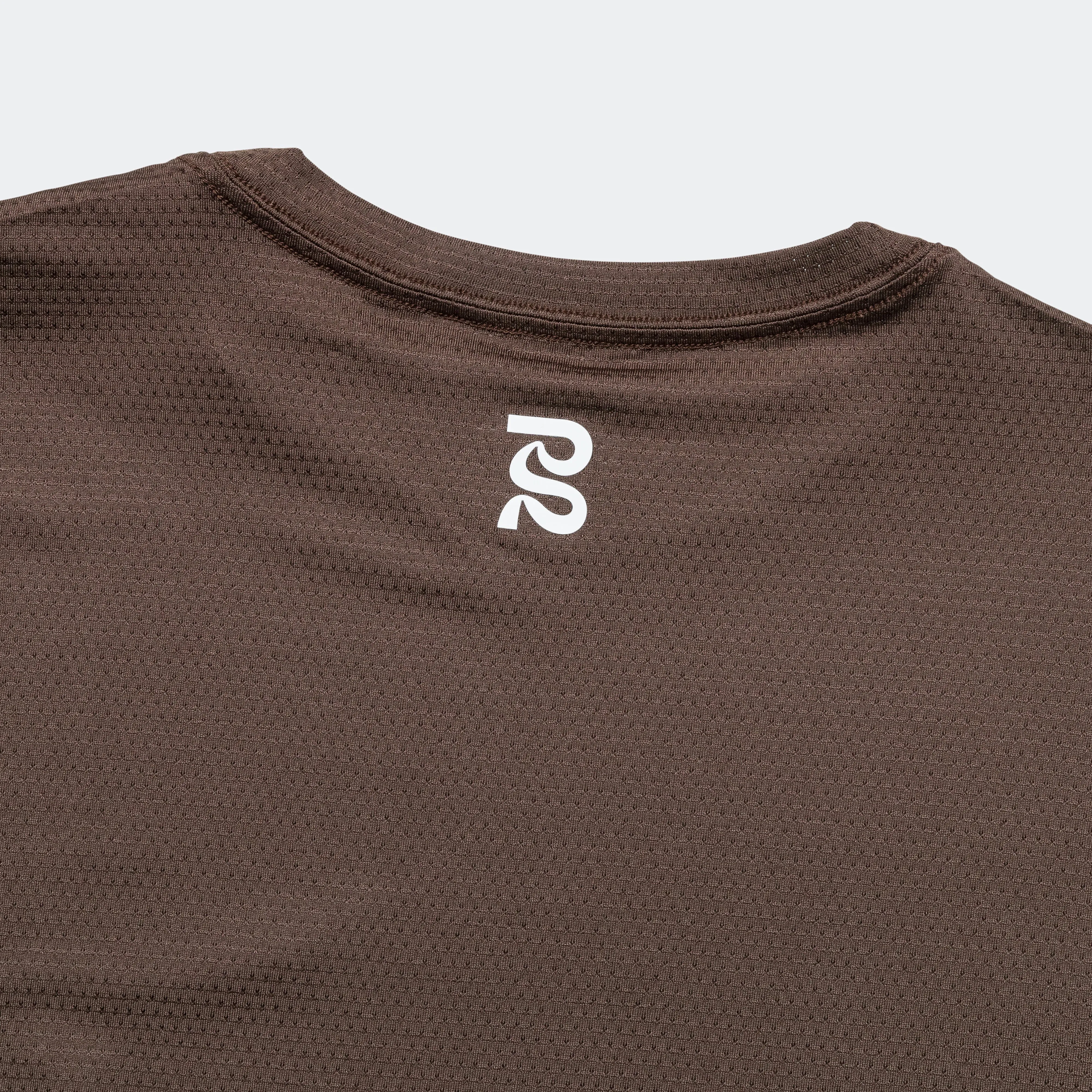 Mens Micromesh Performance Long Sleeve Tee - Umber