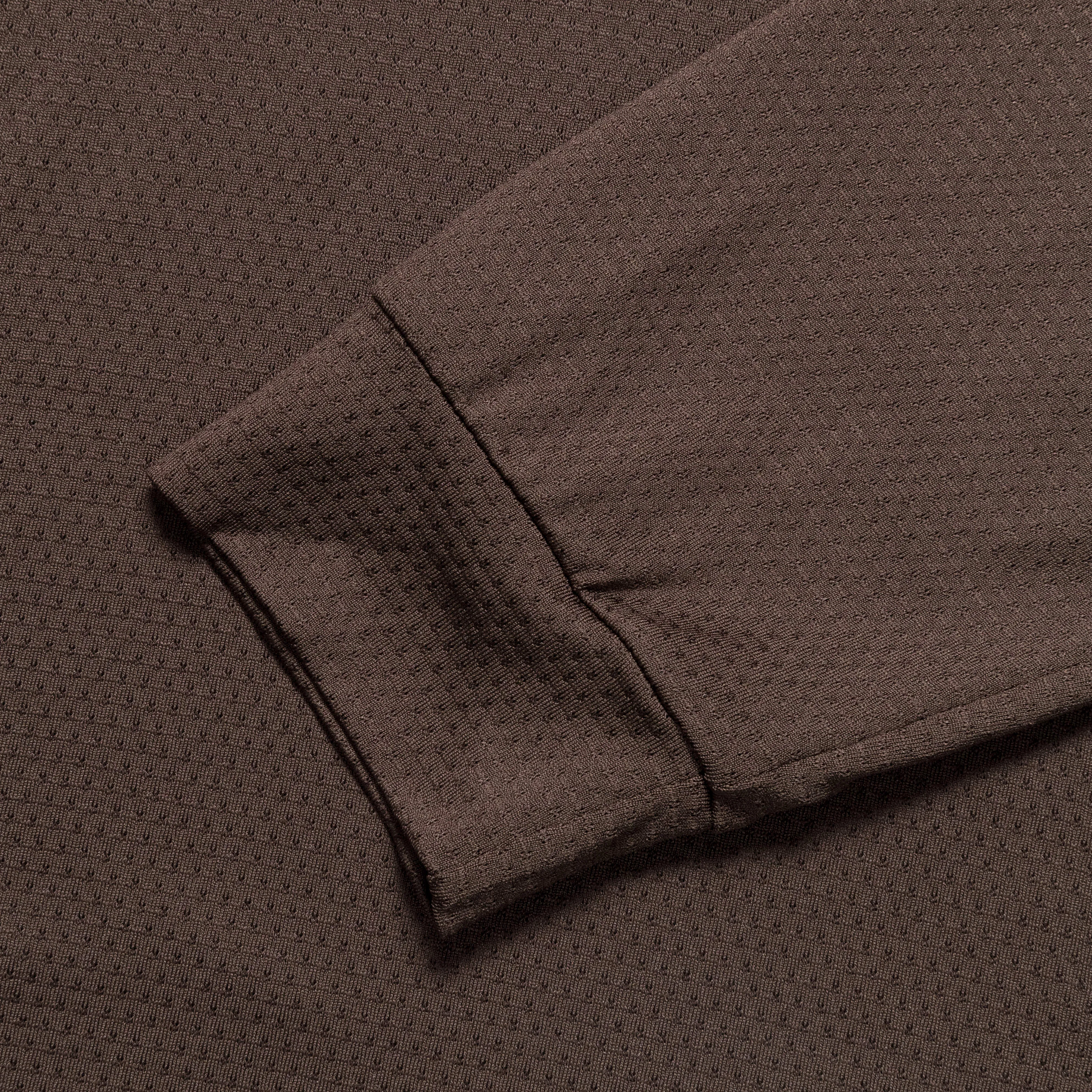 Mens Micromesh Performance Long Sleeve Tee - Umber