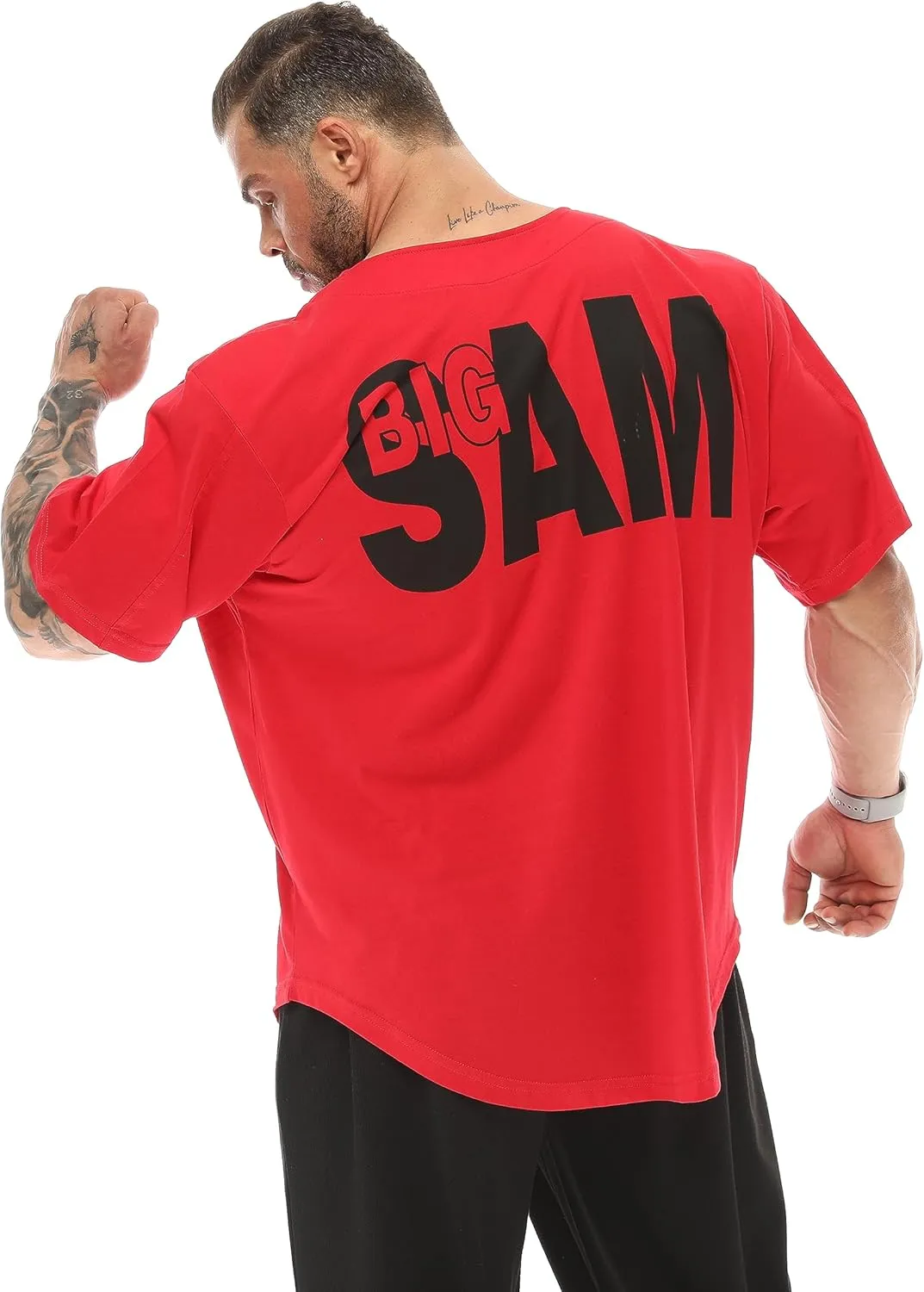 Men's Oversize T-Shirt Thin Fabric 100% Cotton Rag Top Gym T-Shirt