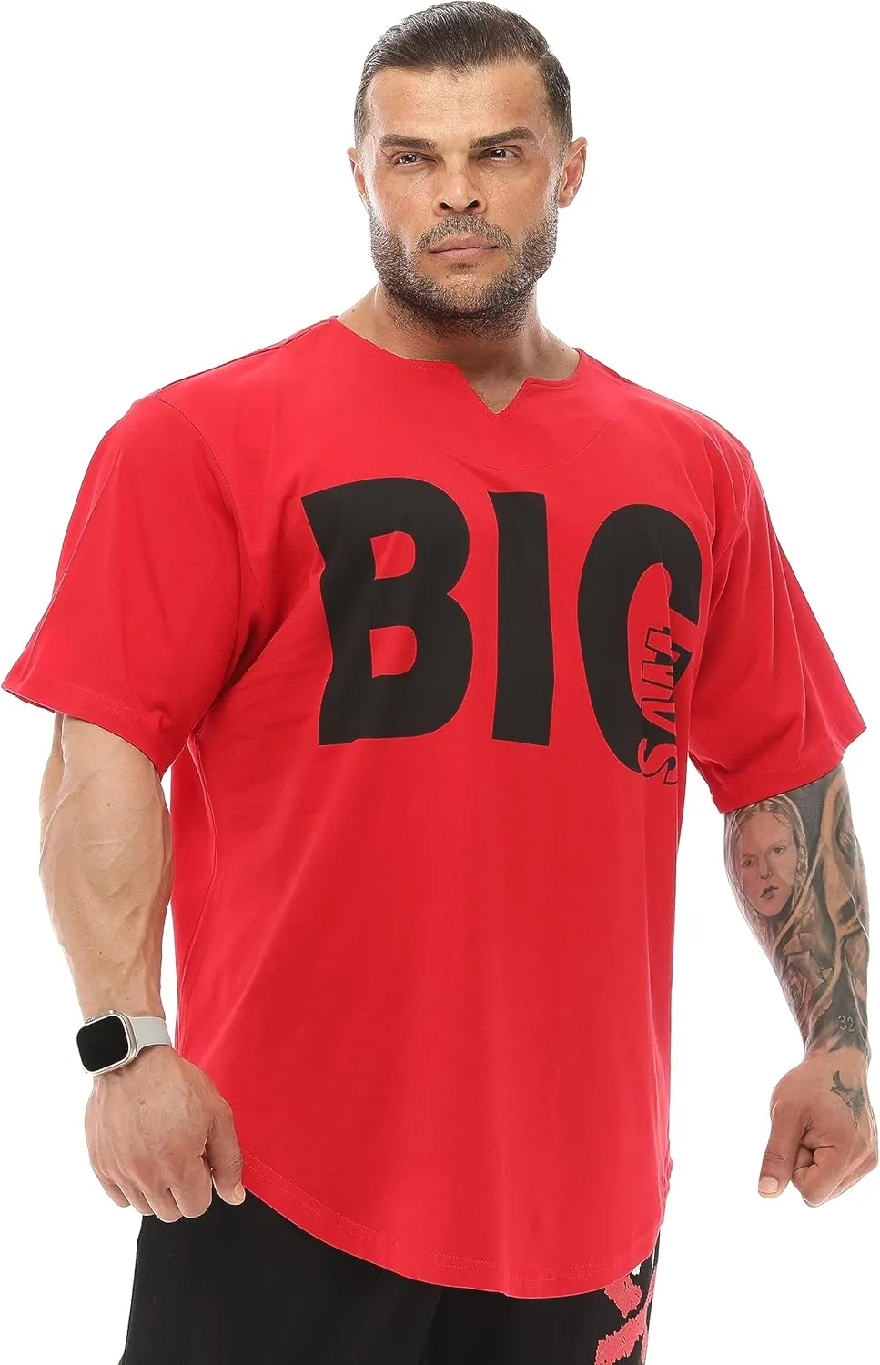 Men's Oversize T-Shirt Thin Fabric 100% Cotton Rag Top Gym T-Shirt