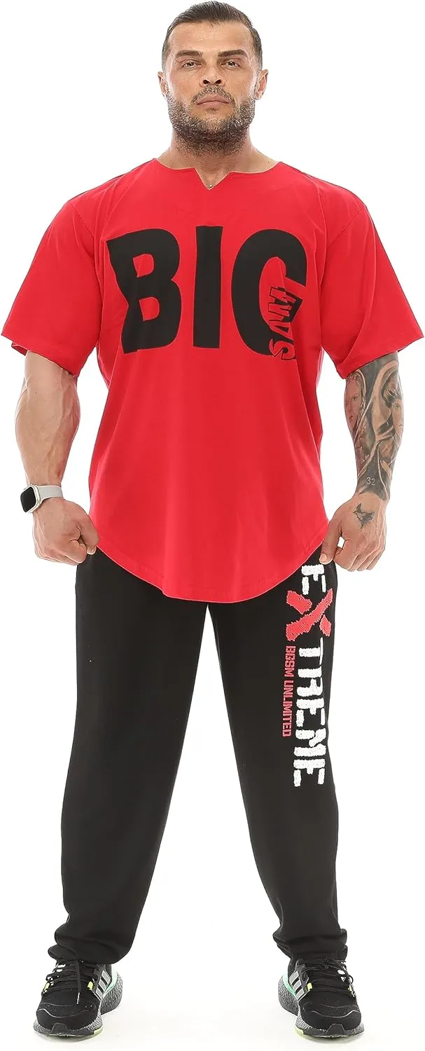 Men's Oversize T-Shirt Thin Fabric 100% Cotton Rag Top Gym T-Shirt