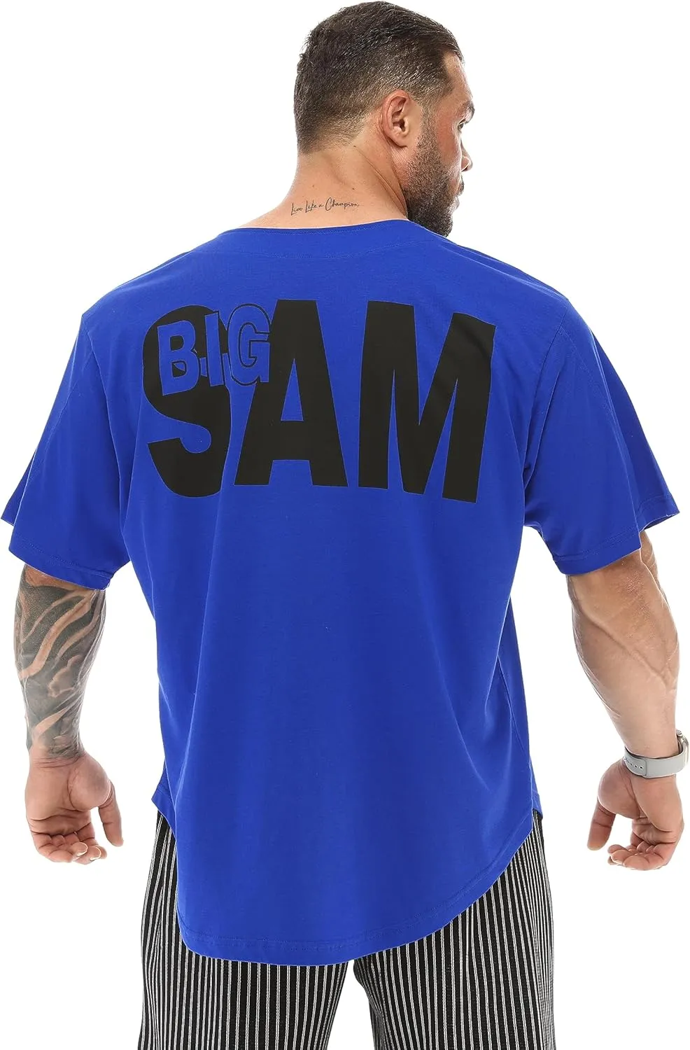 Men's Oversize T-Shirt Thin Fabric 100% Cotton Rag Top Gym T-Shirt