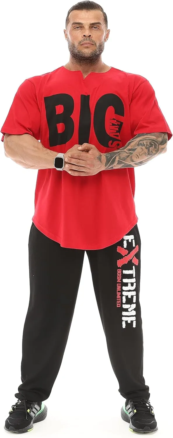 Men's Oversize T-Shirt Thin Fabric 100% Cotton Rag Top Gym T-Shirt
